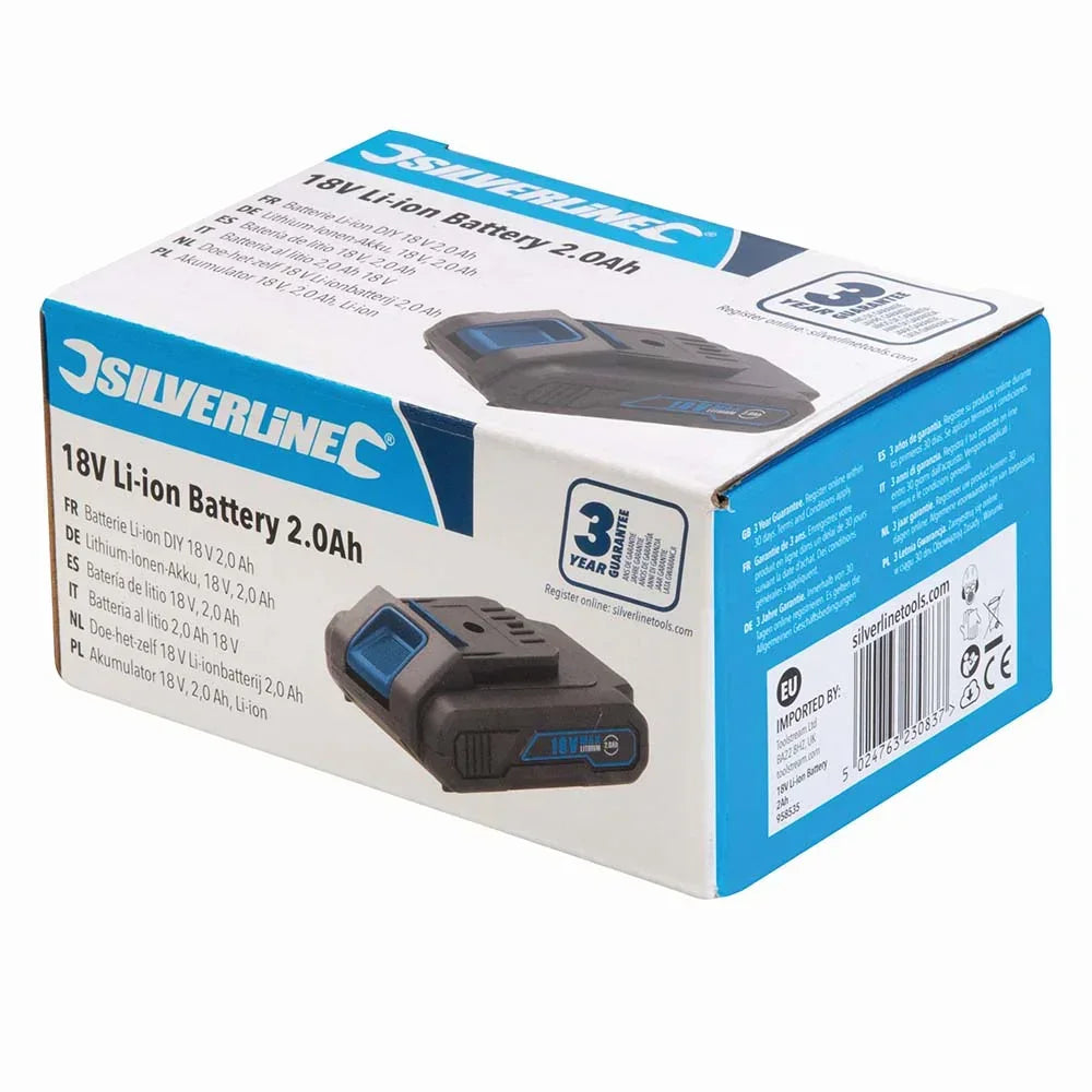 Silverline 958535 18V Li-ion Battery 2.0Ah 4