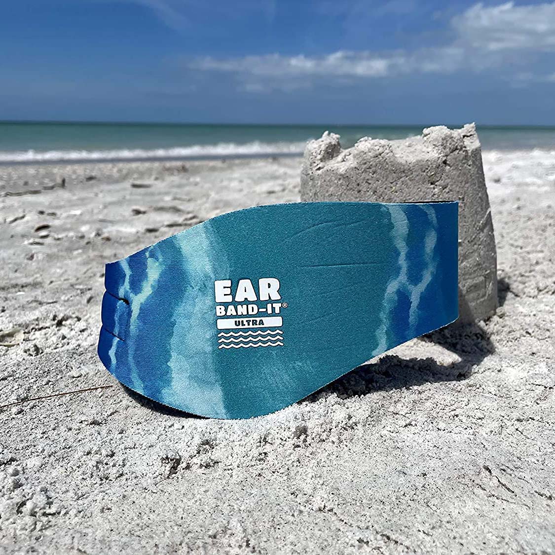 Ear Band-It Ultra Swimmer's Headband - Tie Dye Blue