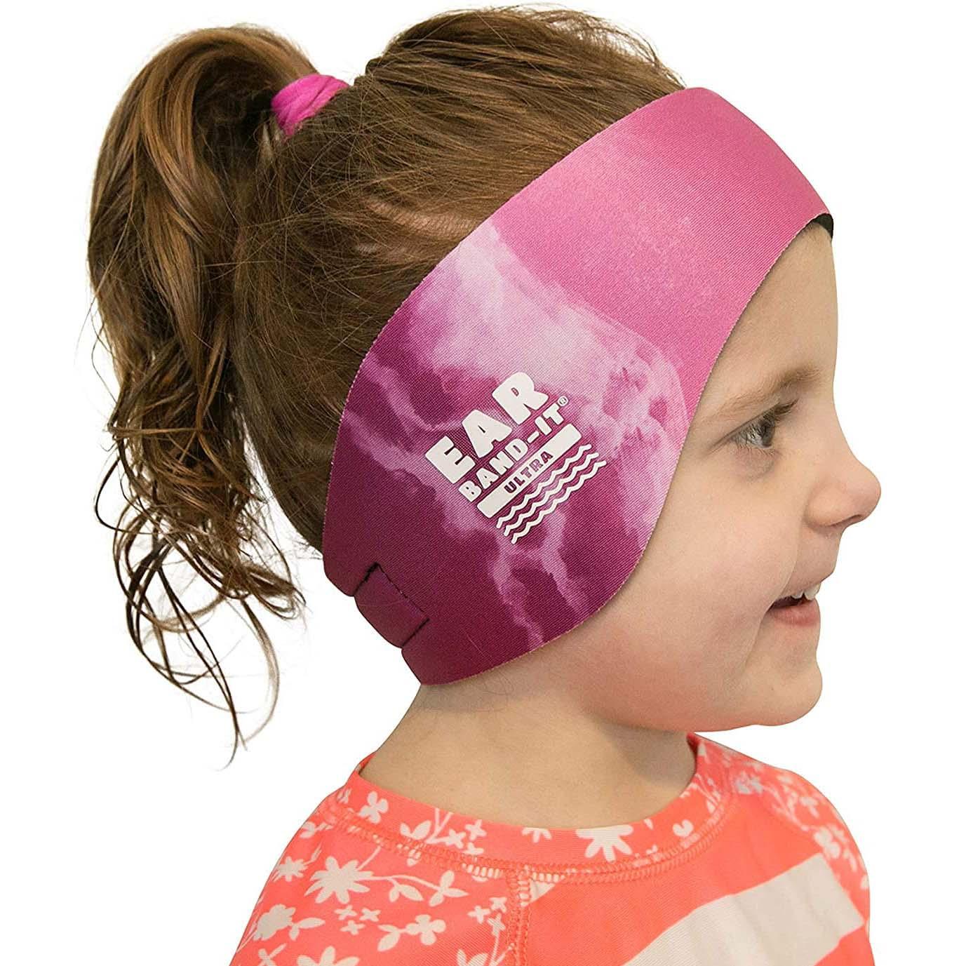 Ear Band-It Ultra Swimmer's Headband - Tie Dye Pink