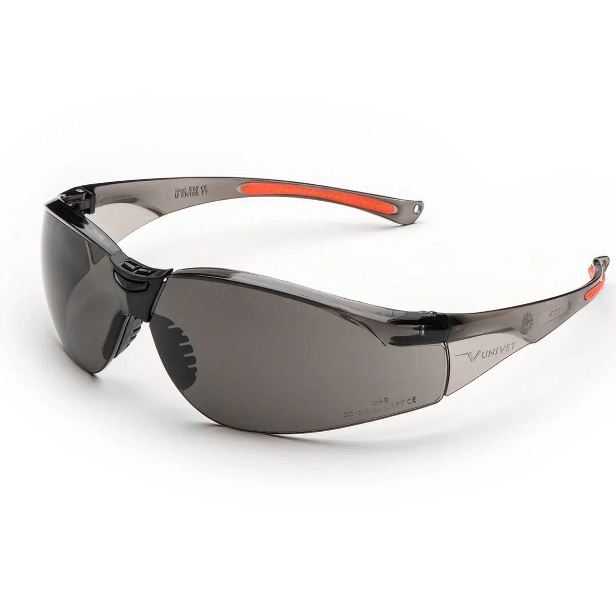 Univet 513.03.10.02 Smoke Anti-Scratch and Anti-Fog Safety Glasses