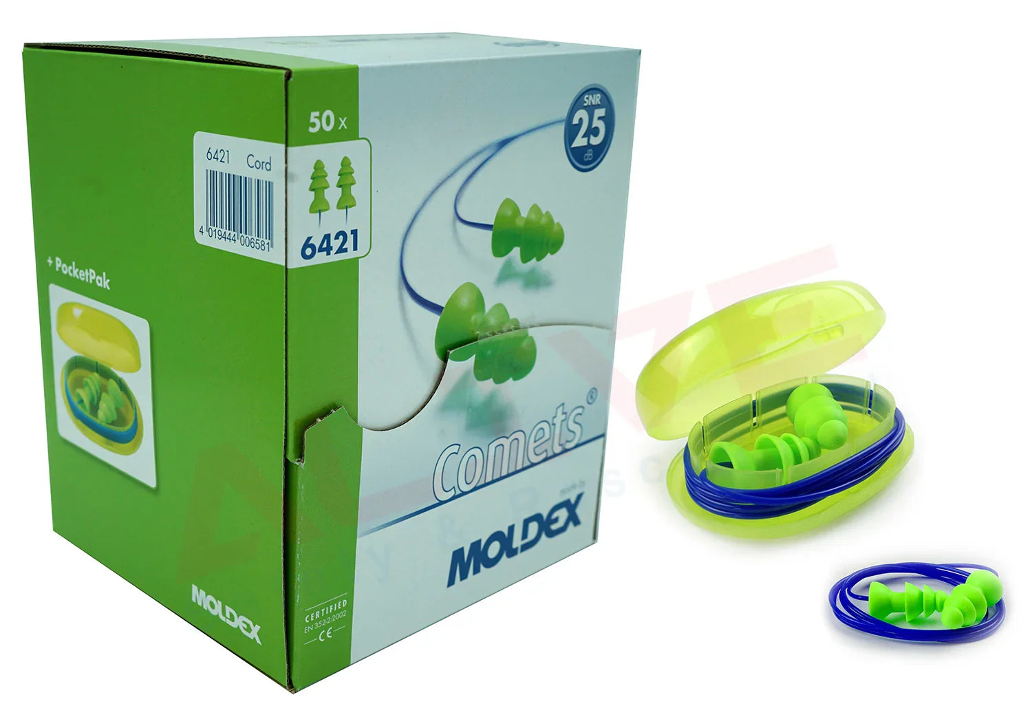 MOLDEX 6421 Comets Cord Earplugs - SNR:25dB