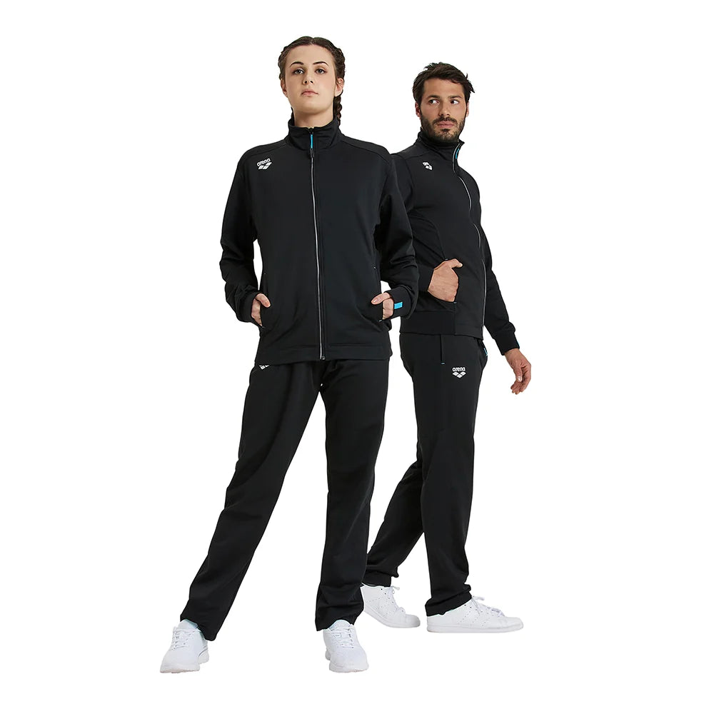 Arena Unisex Team Poly Jacket Panel Black
