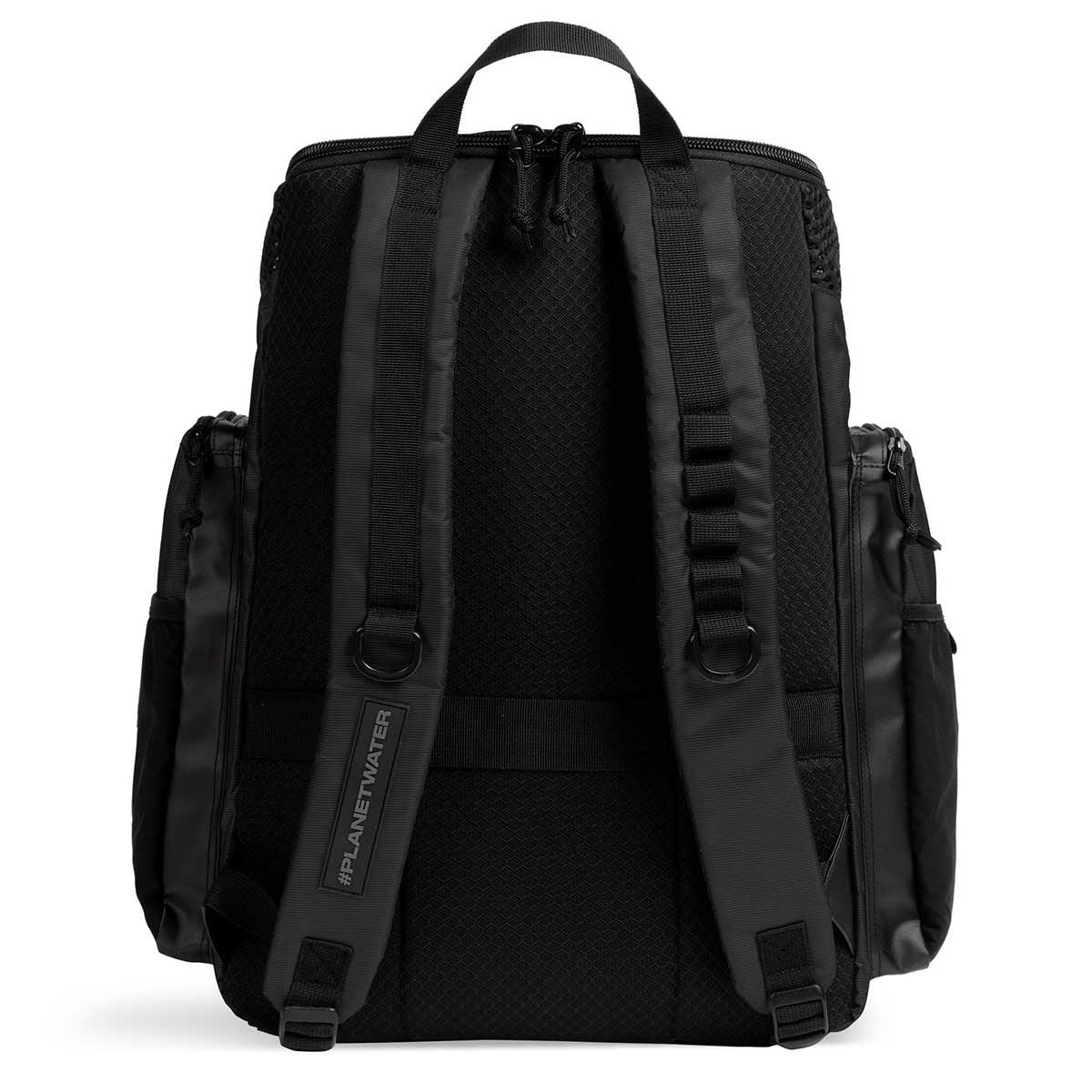 Arena One Go Black backpack with visible branding