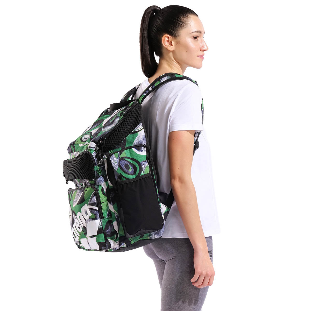 Arena One Go Allover Swim Sports Travel Backpack 45L Kente