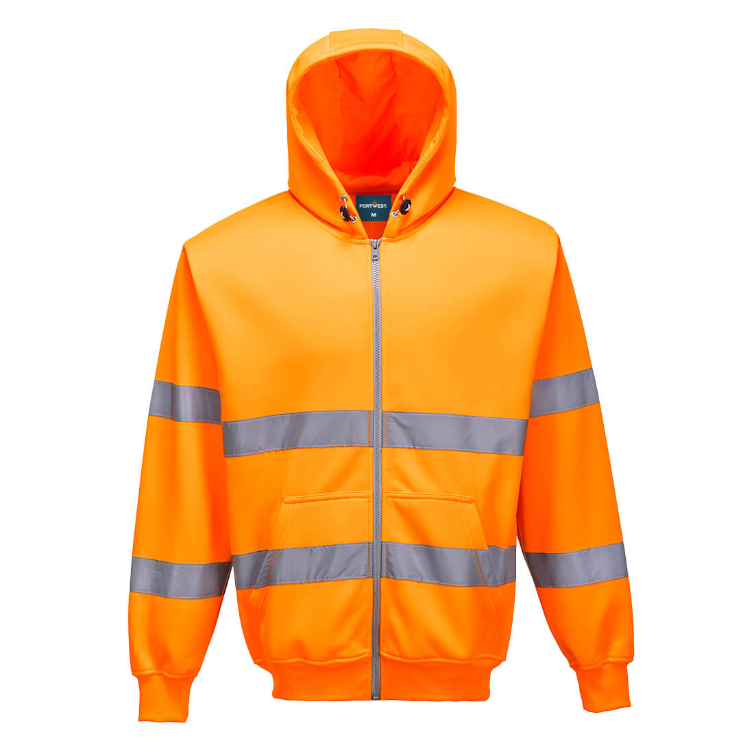 Portwest B305 Hi-Vis Zipped Hoodie Orange