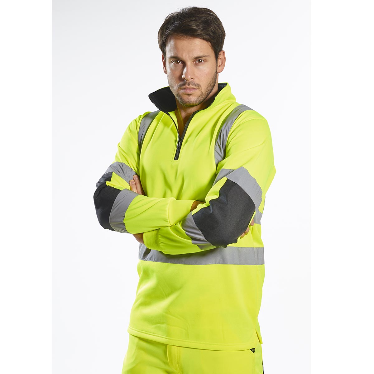 Portwest B308 Xenon Hi-Vis Rugby Shirt Yellow