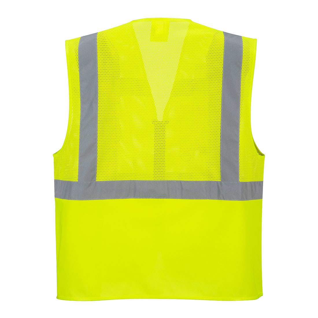 Portwest C496 Madrid Hi-Vis Half Mesh Executive Yellow Vest 