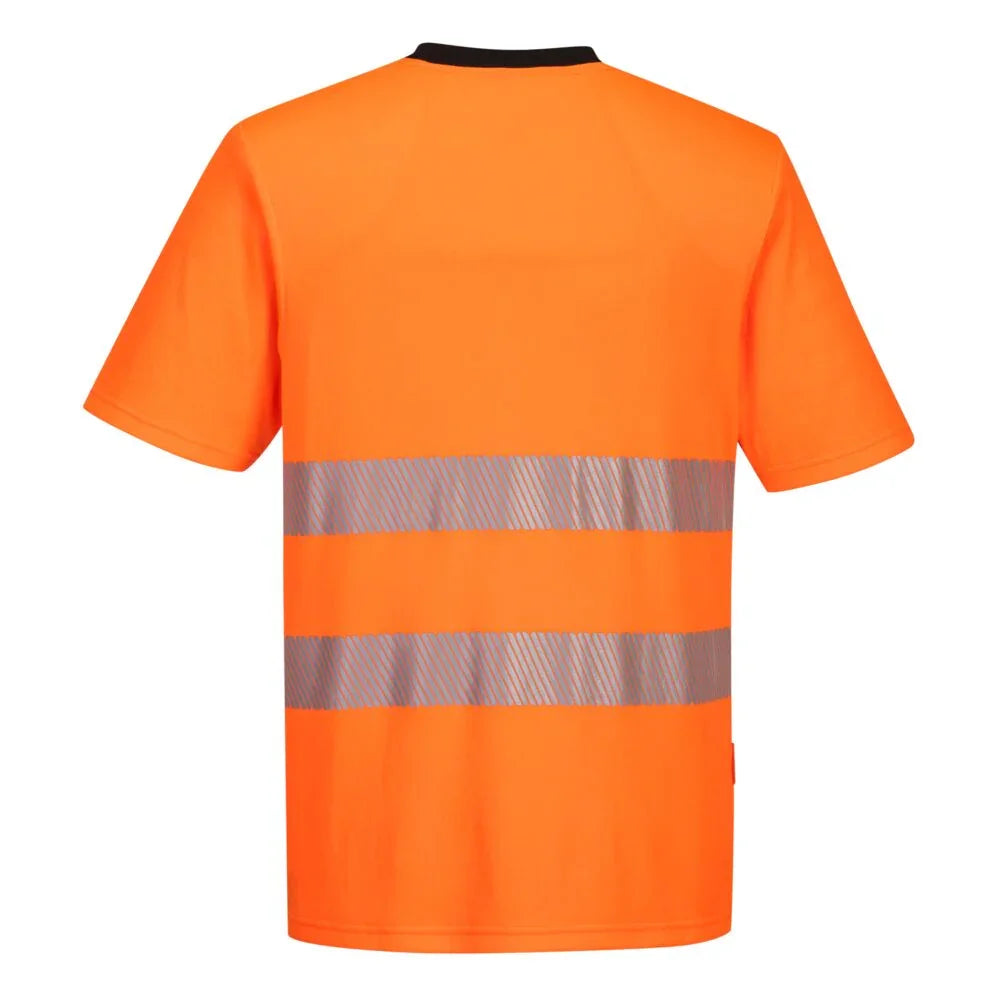 Portwest DX413 DX4 Hi-Vis T-Shirt Short Sleeve Orange/Black