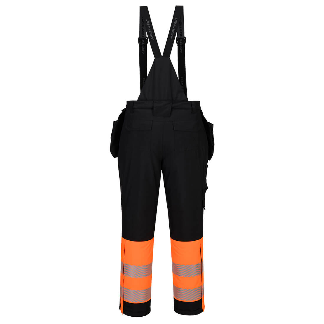 Portwest DX4 Hi-Vis Class 1 Winter Bib and Brace Orange Black