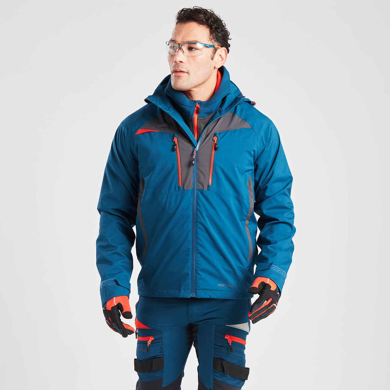 Portwest DX463 DX4 Rain Jacket Metro Blue Small