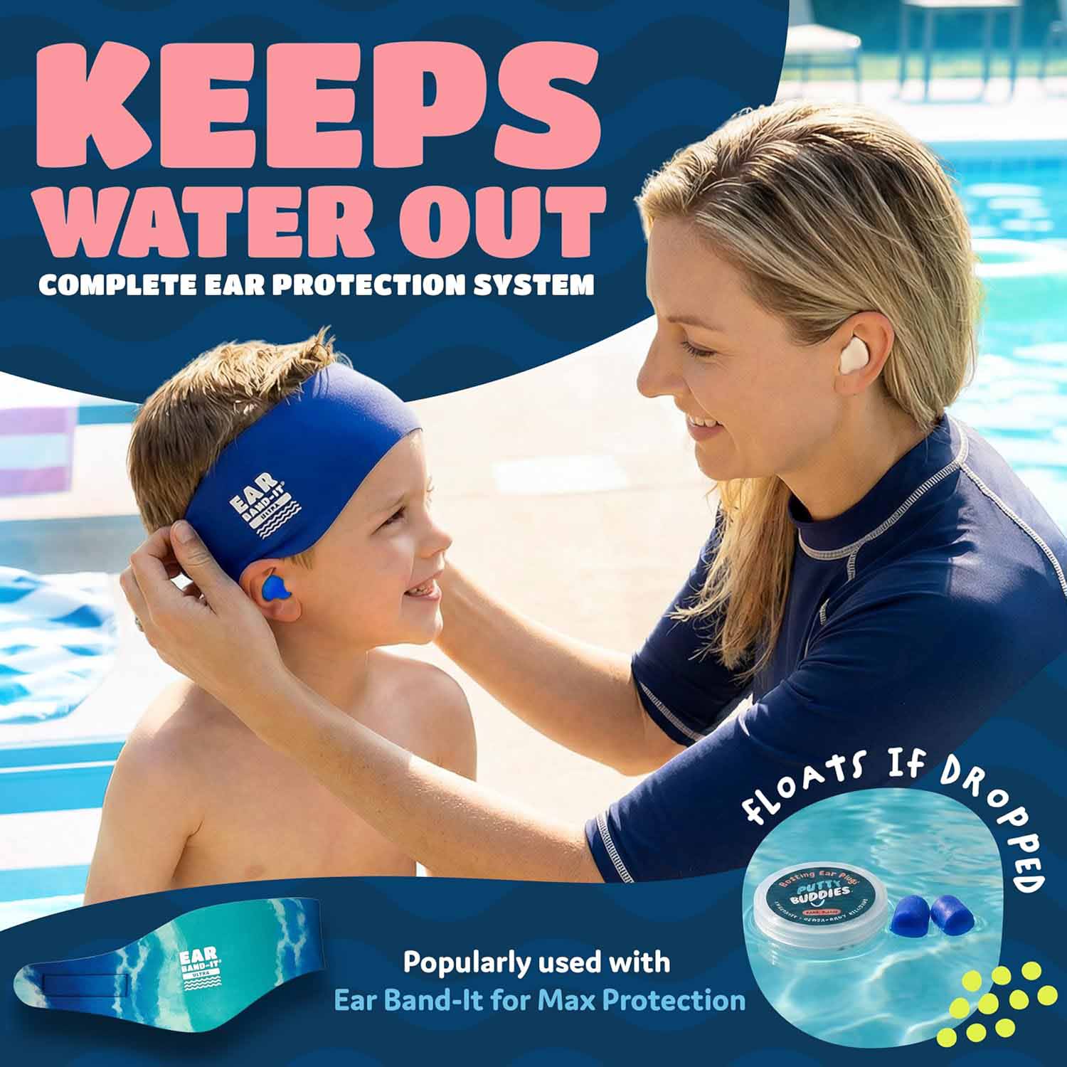 Putty Buddies Floating Swimming Ear Plugs features