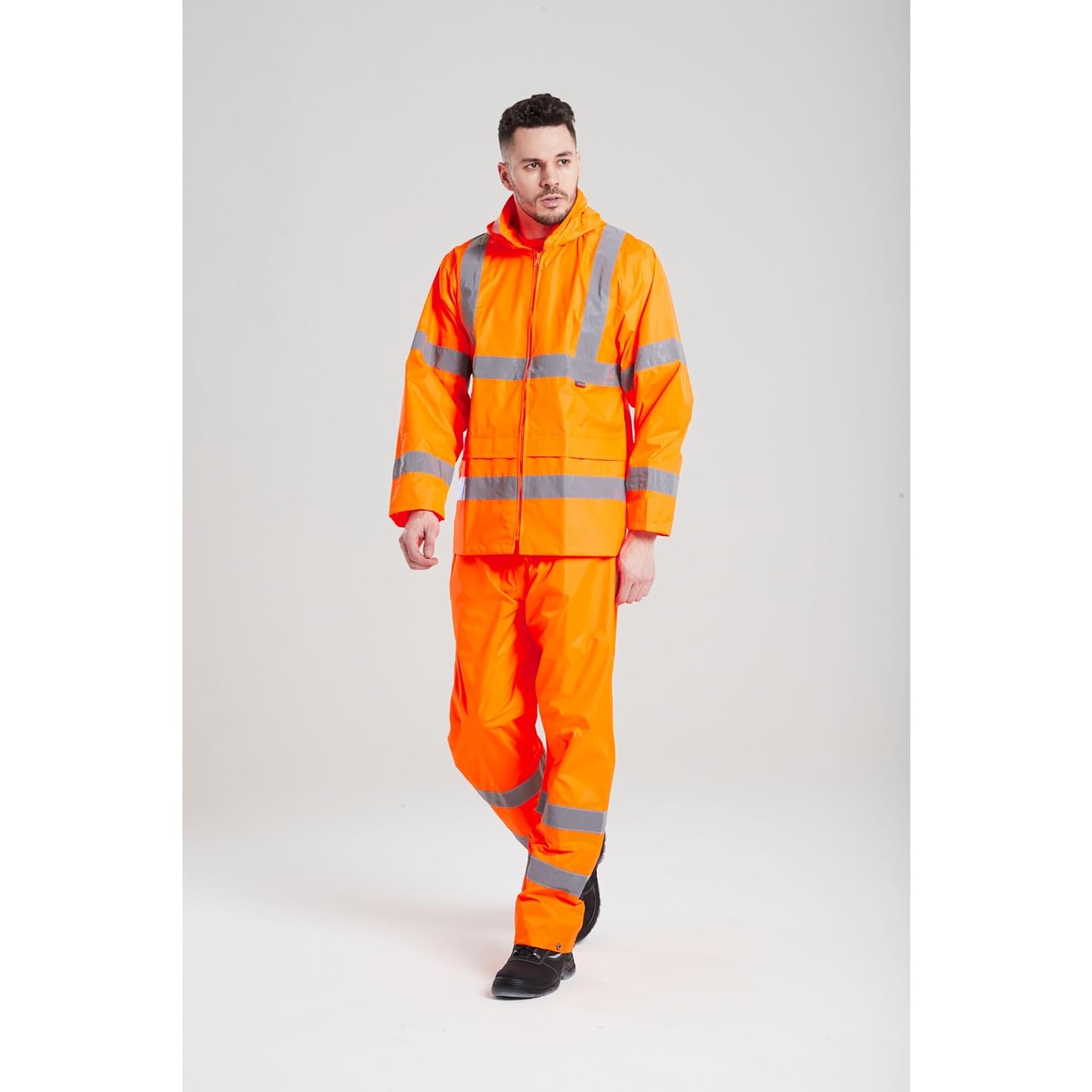 Portwest H440 Hi-Vis Rain Jacket Orange with H441