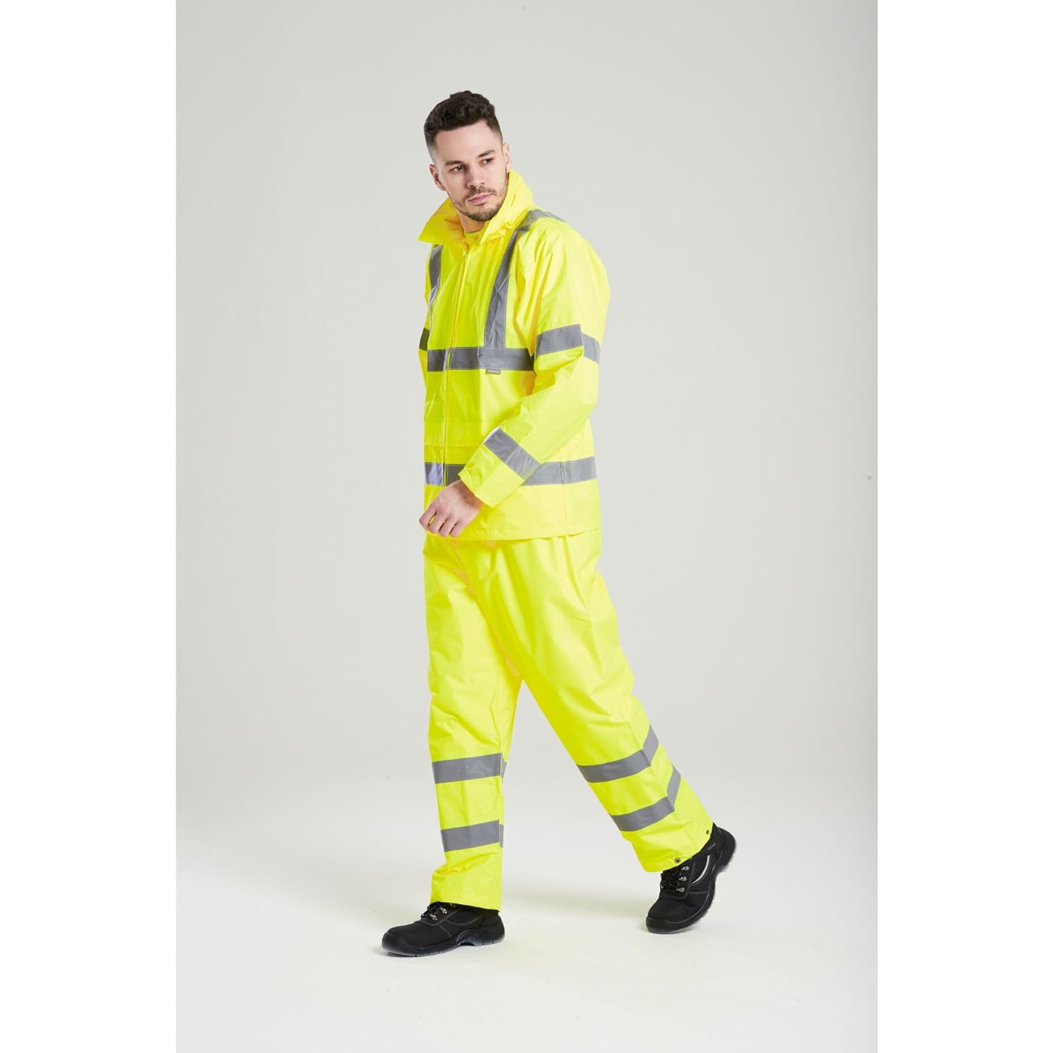 Portwest H440 Hi-Vis Rain Jacket Yellow with H441