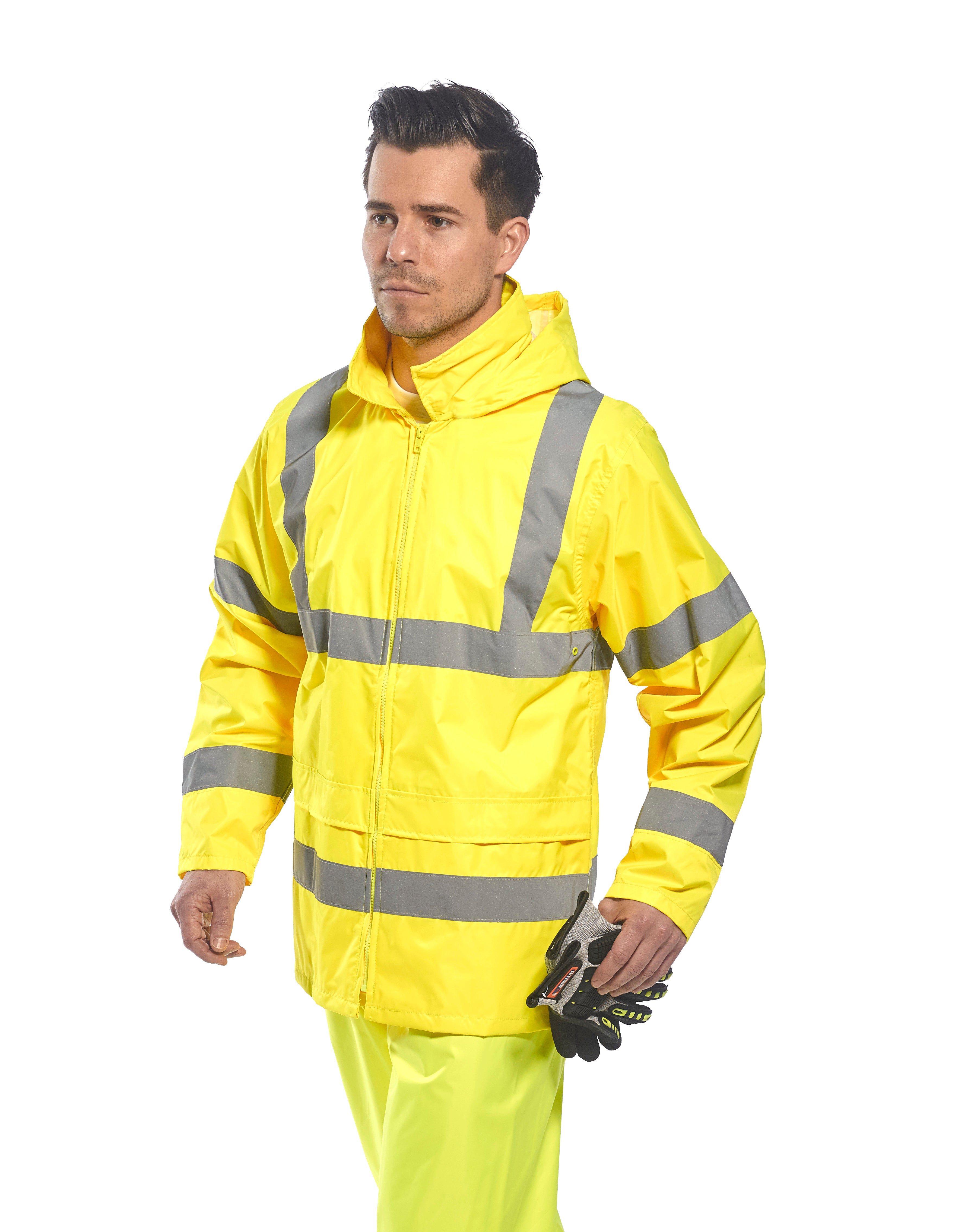 Portwest H440 Hi-Vis Rain Jacket Yellow 1