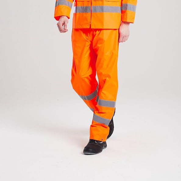 Portwest H441 Hi-Vis Rain Trousers Oranage 1