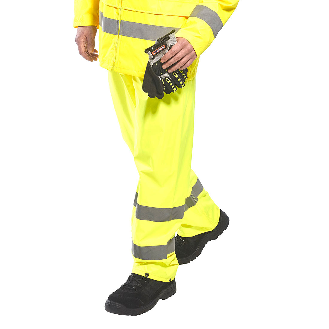 Portwest H441 Hi-Vis Rain Trousers Yellow 1