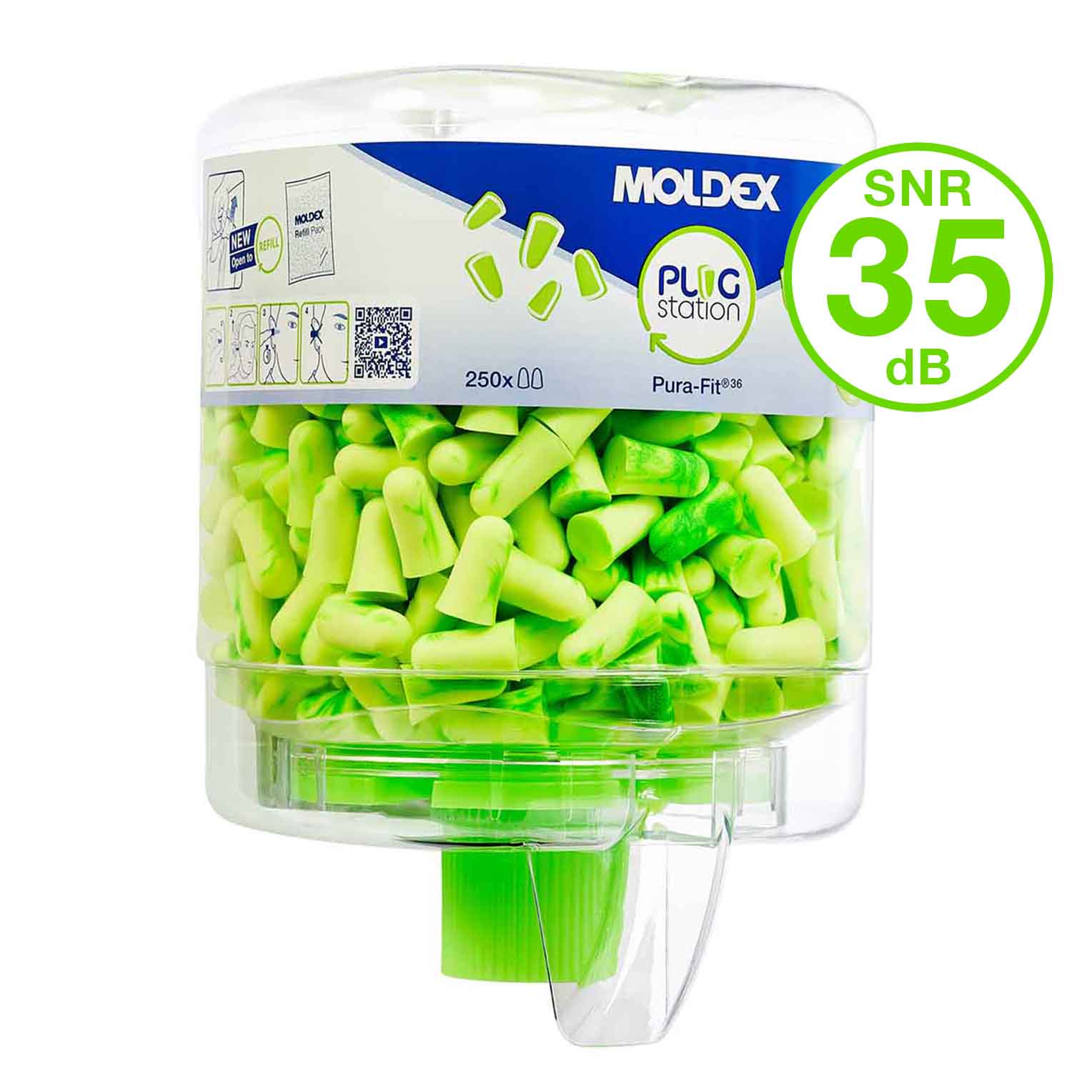 MOLDEX 7725 Pura-Fit Station 250 Pairs Earplugs Dispenser