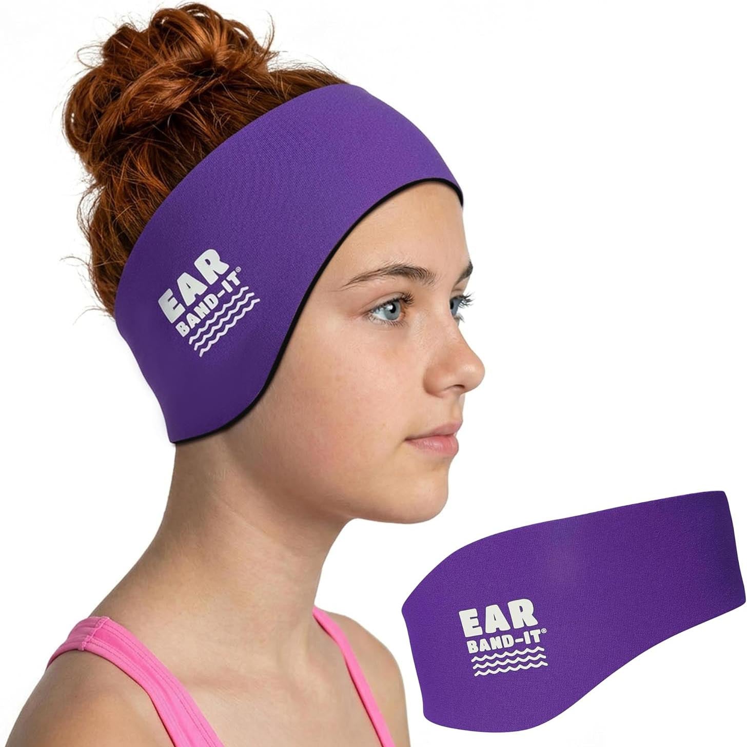 Ear Band-It Swimming Headband Purple Large