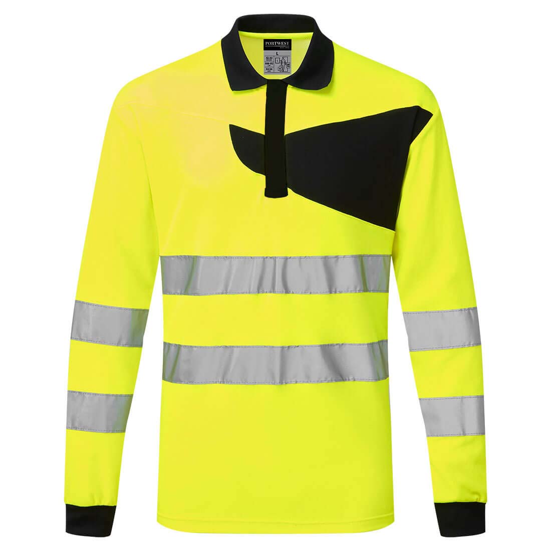 Portwest PW220 PW2 Hi-Vis Polo Shirt Long Sleeve