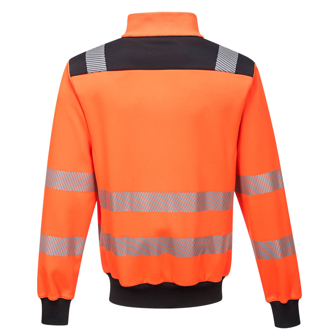 Portwest PW370 PW3 Hi-Vis Zip Sweatshirt Orange Black