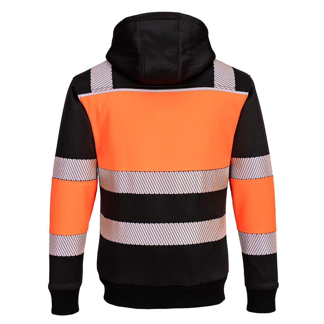 Portwest PW3 Zipped Class 1 Winter Hoodie - Orange Black