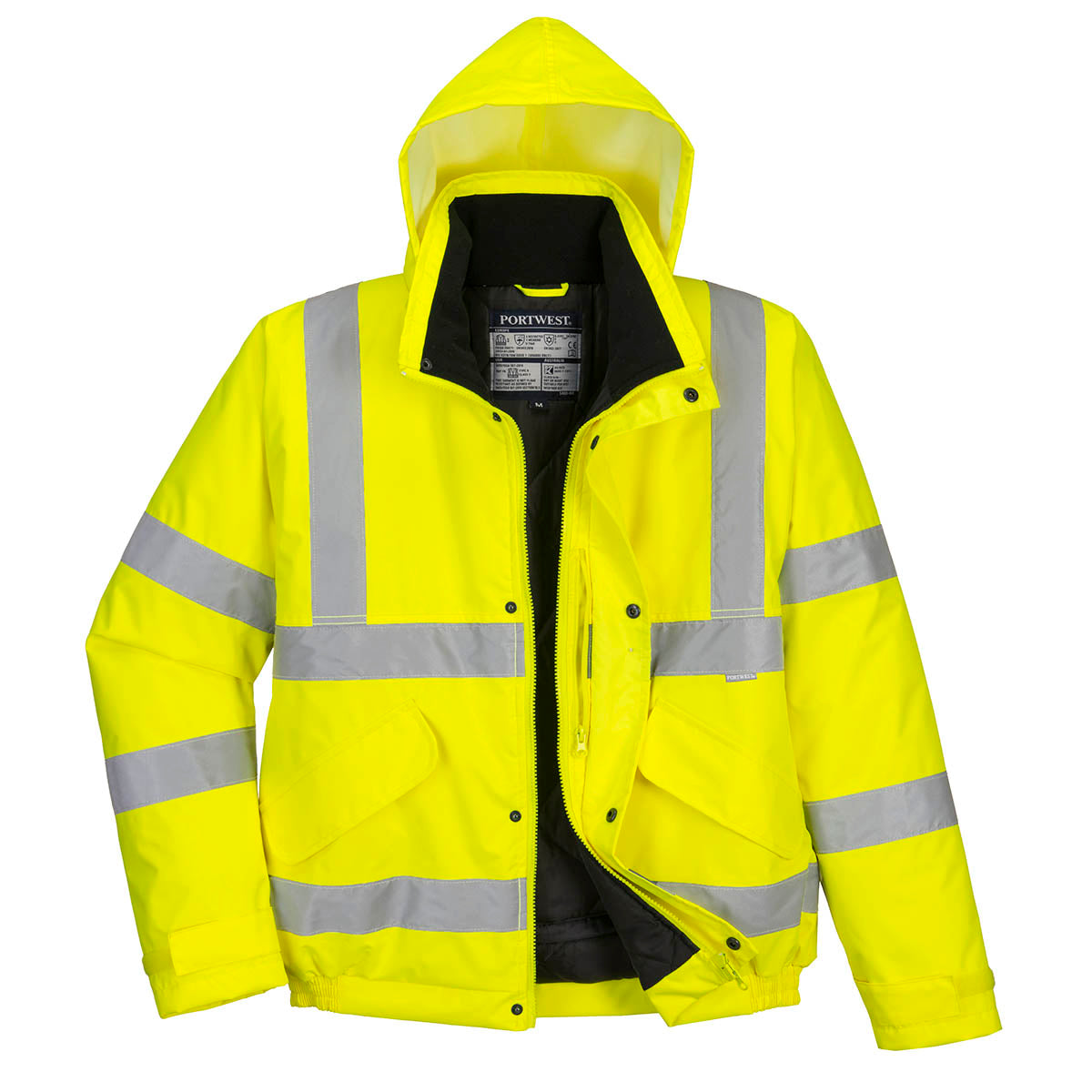 Portwest S463 Hi-Vis Winter Bomber Jacket Yellow