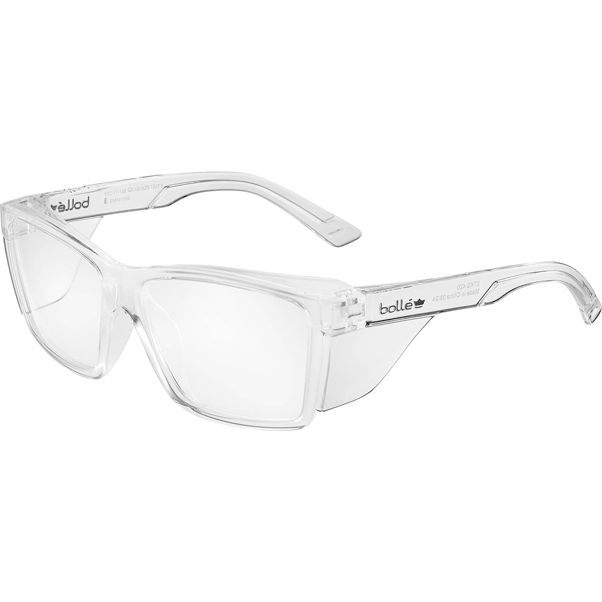 Bolle STKS 420 Clear Safety Glasses Crystal Frame