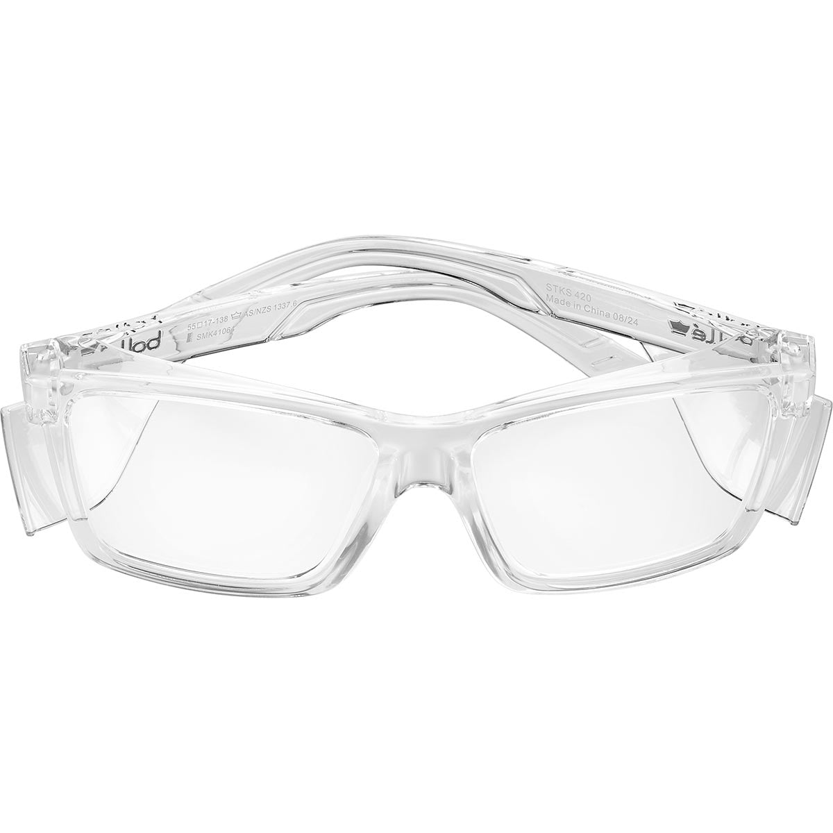 Bolle STKS 420 Safety Glasses Clear Lens Crystal Frame STK42N11E