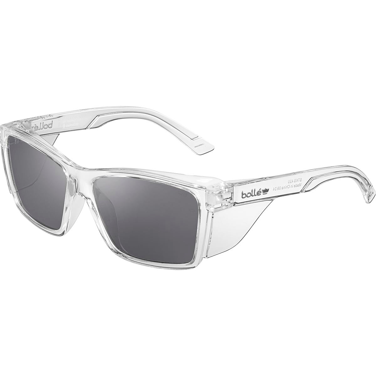 Bolle STKS 420 Smoke Safety Glasses Crystal Frame STK42N21E
