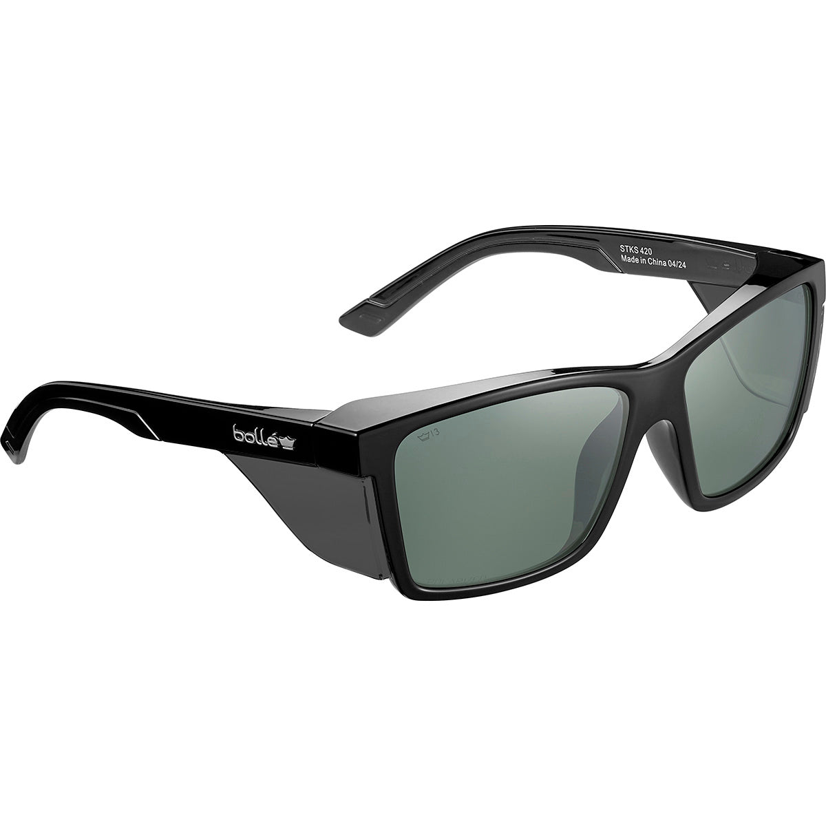 Bolle STKS 420 Polarised Safety Glasses - Black Frame - STK42N50E