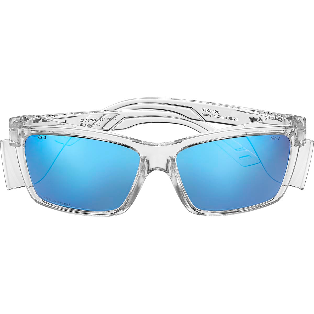 Bolle STKS 420 Cobalt Flash Polarised Safety Glasses with Crystal_STK42N55A
