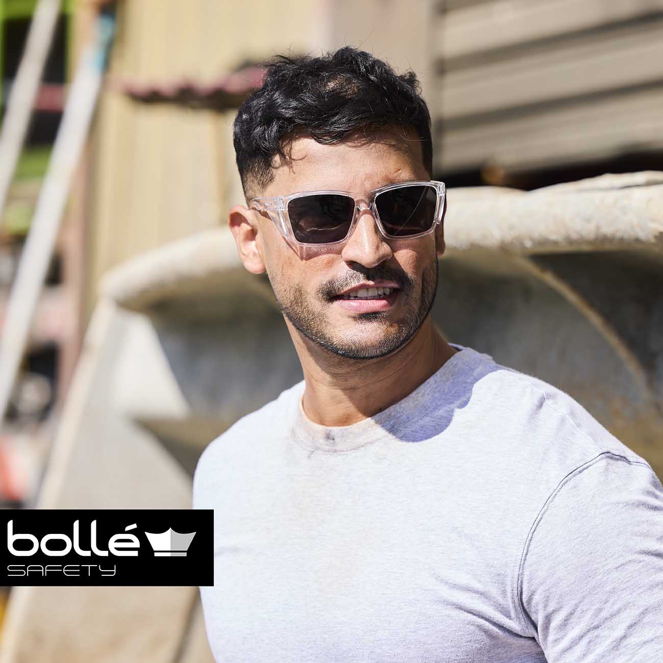 Bolle STKS 420 Smoke Safety Glasses Crystal Frame