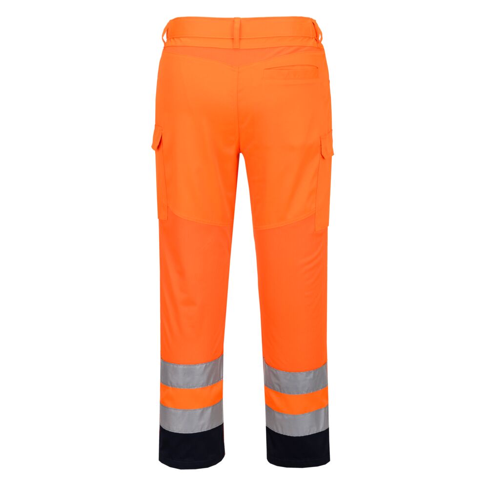 Hi-Vis Mesh Panel Trousers Orange   Portwest T143Navy