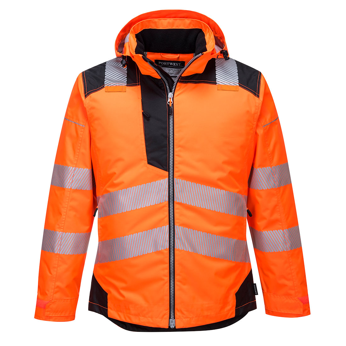 Portwest T400 PW3 Hi-Vis Winter Jacket Orange Black