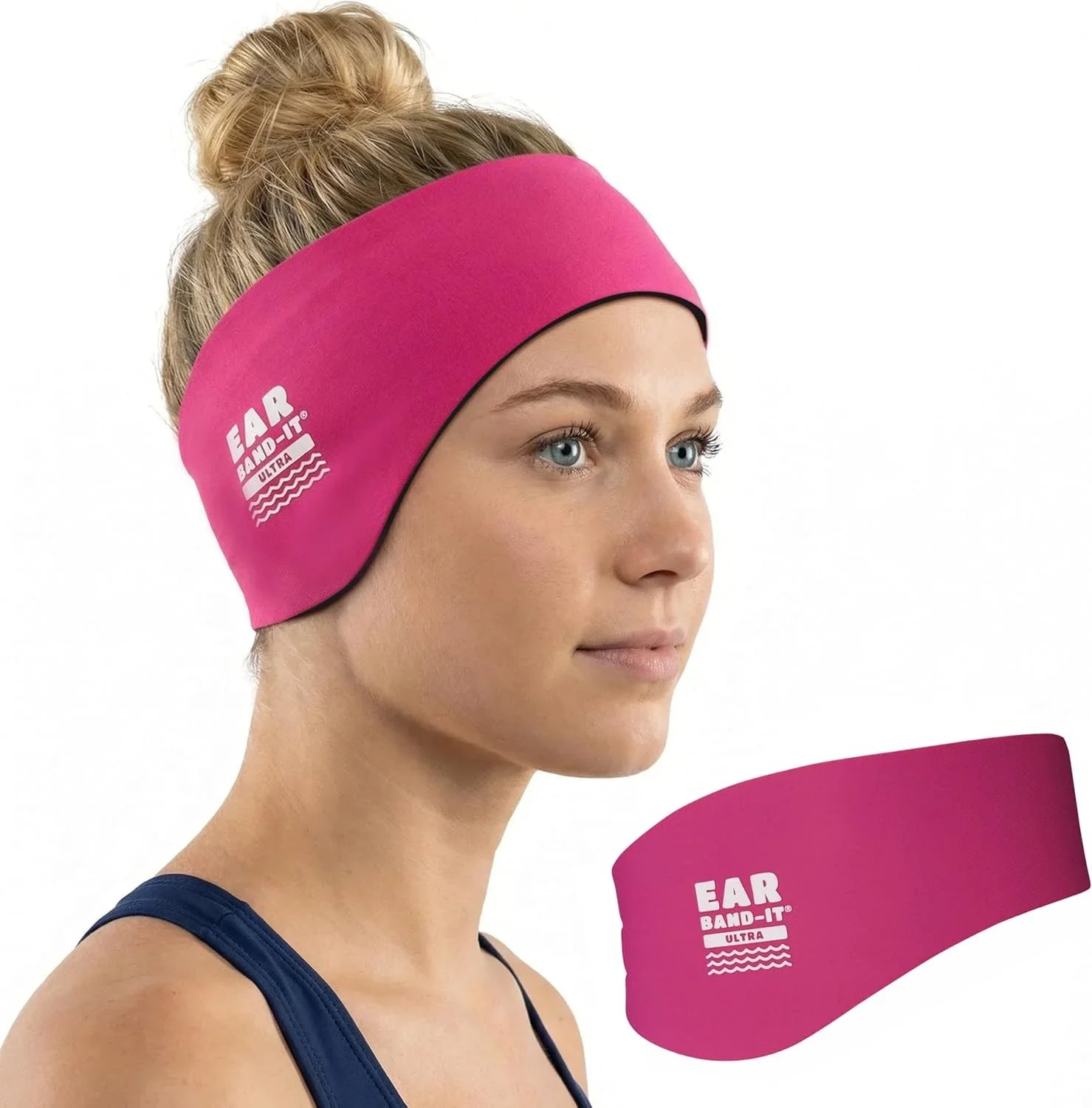 Ear Band it Ultra Pink swimming Headband Large size