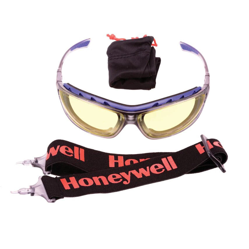 Honeywell SP1000 2G Safety Glasses - Black Frame, Amber Lens