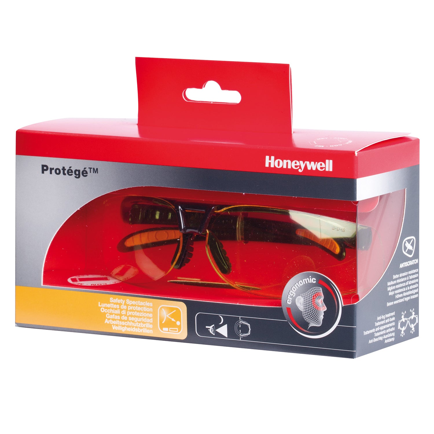 Honeywell Protege Yellow HC Safety Glasses + Free Folder