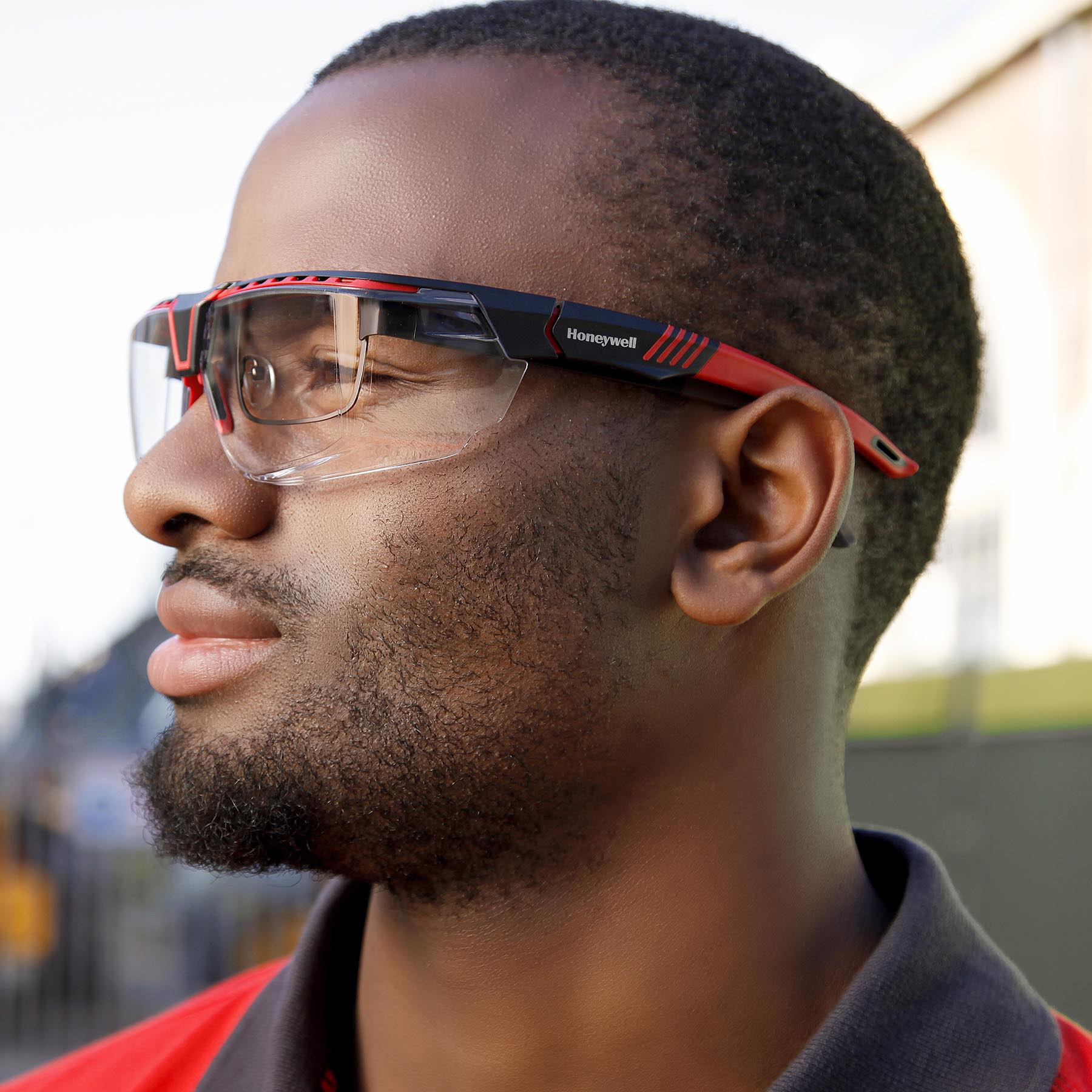 Honeywell Avatar OTG Black & Blue Frame Clear Lens Anti-Scratch & Anti-Reflective Coating 