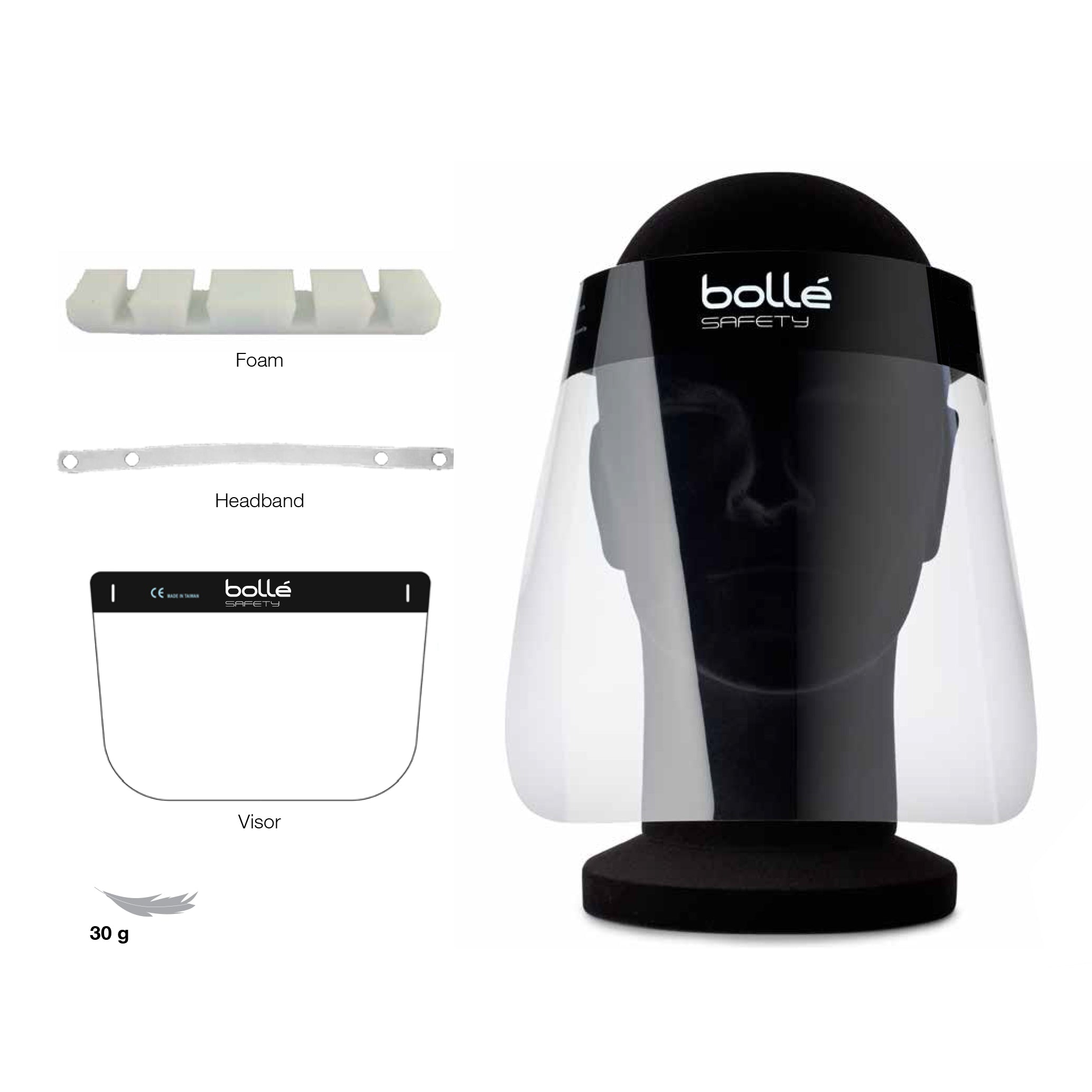 Bolle DFS1 Face Shield - Anti-fog Anti splashes & droplets