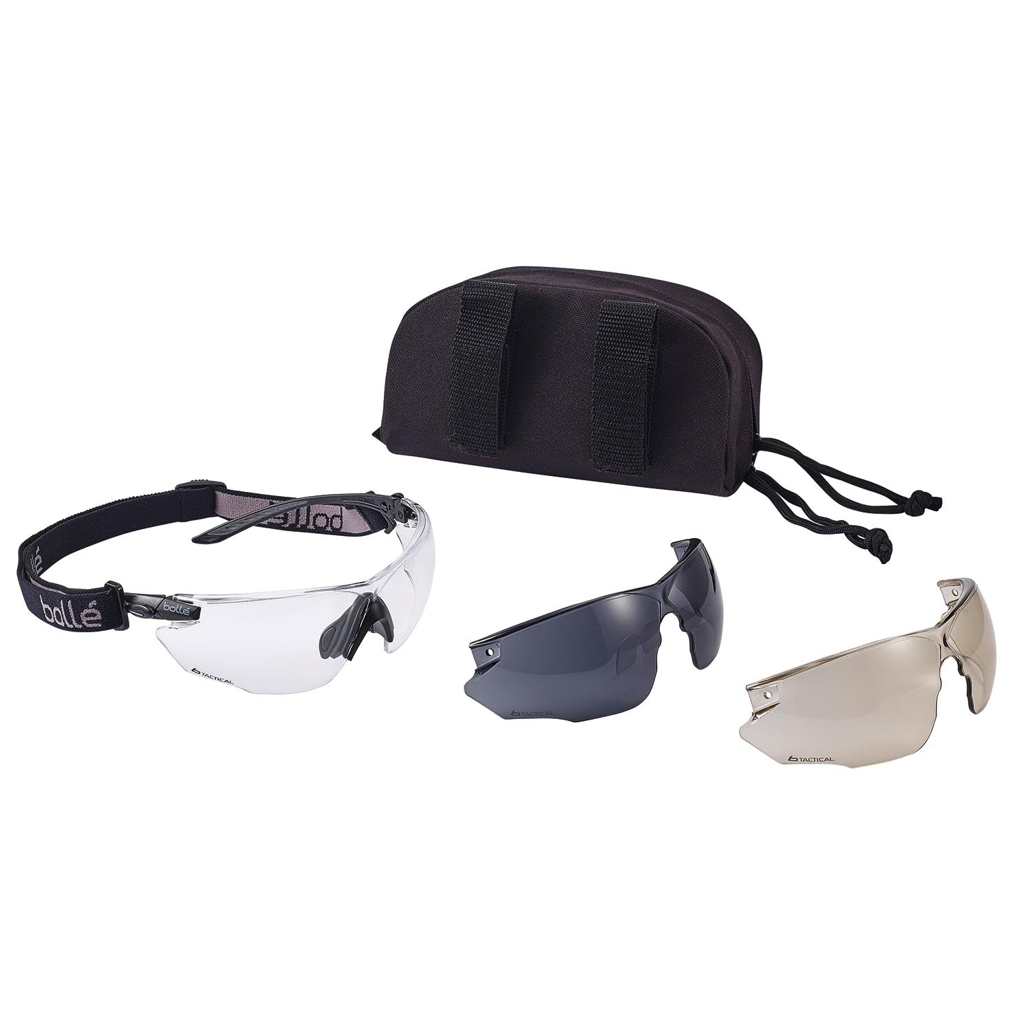 Bolle Tactical Combat COMBKITN Ballistic Glasses – Black Kit