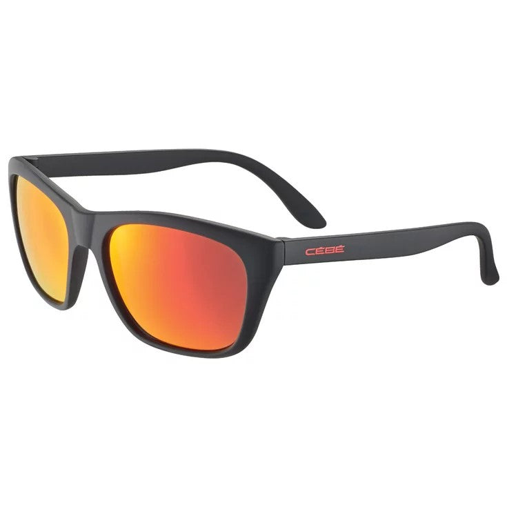 Cebe Junior COOPER CBS051 Sunglasses - Soft Touch Black Red - Zone Blue Light Grey Cat.3 Red