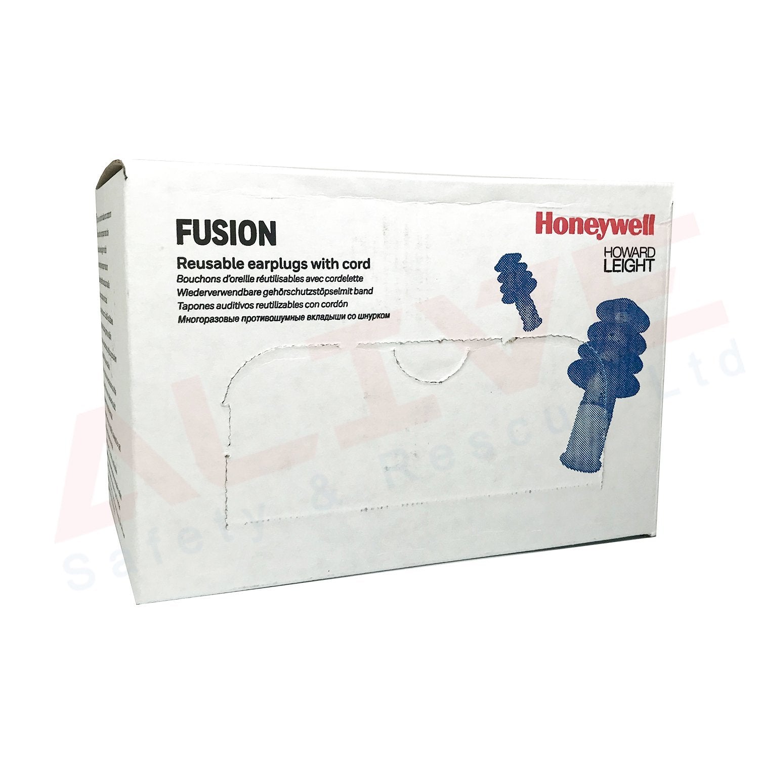 Honeywell Howard Leight fusion regular earplugs box