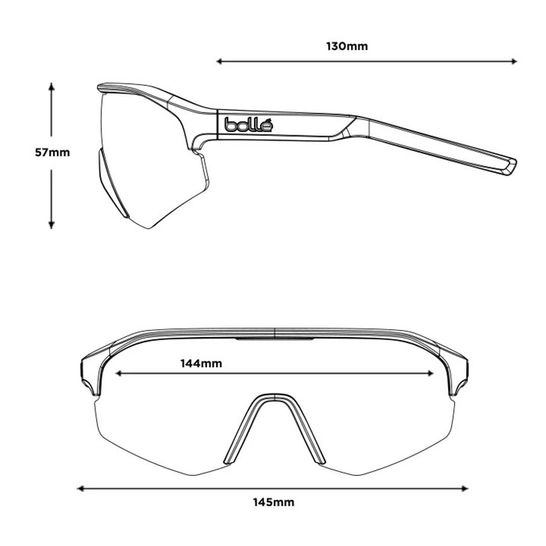 Bolle LIGHTSHIFTER XL BS014008 Sunglasses - Black Matte - Phantom Clear Green