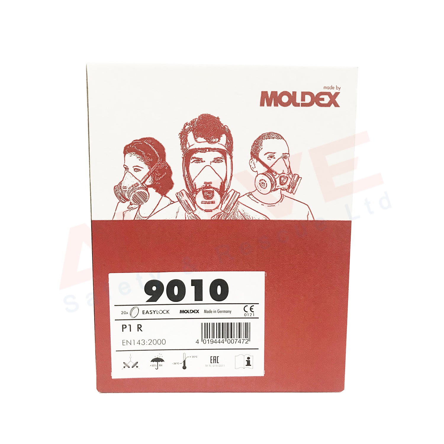 Moldex 9100 A1 Easylock Gas Filters Box 1 