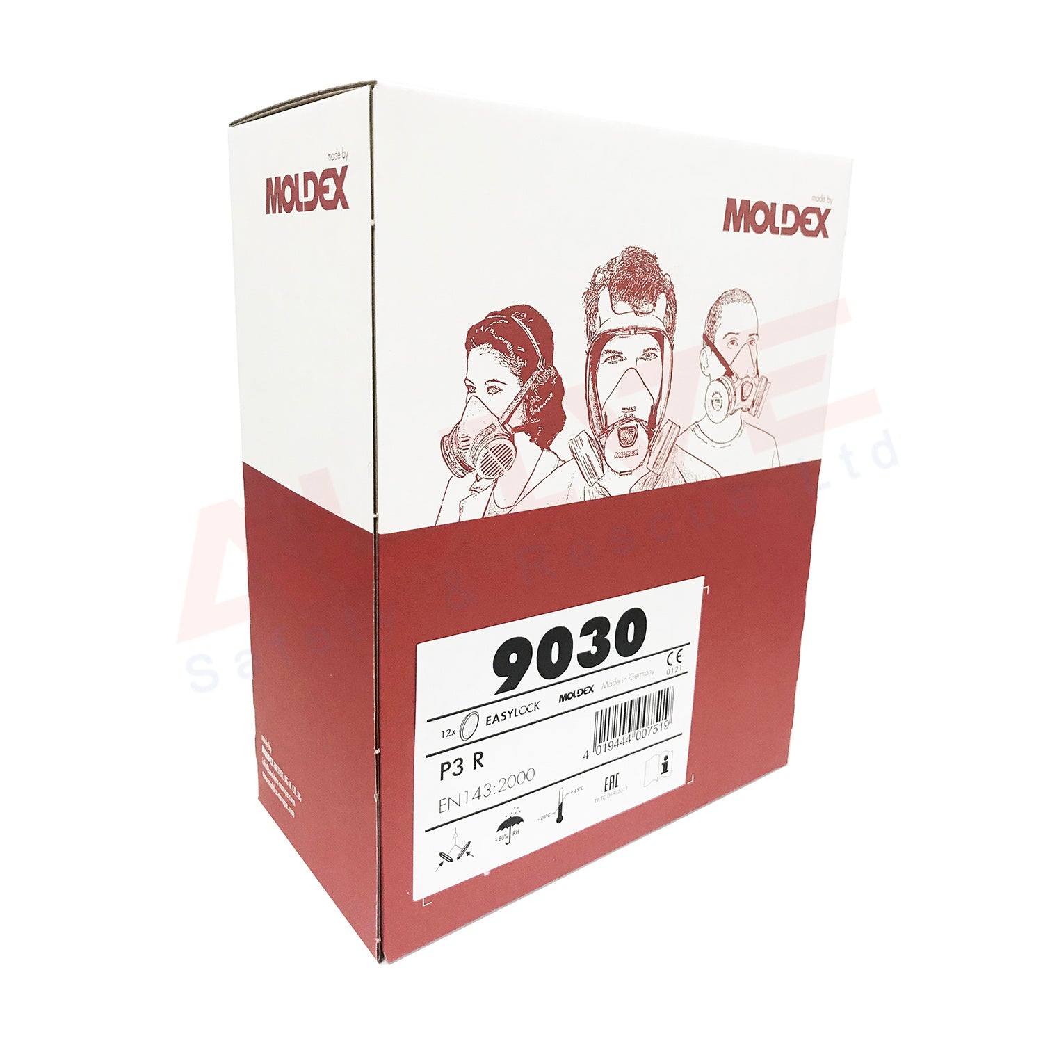 Moldex 9030 - P3 R Particulate Easylock Filter Box