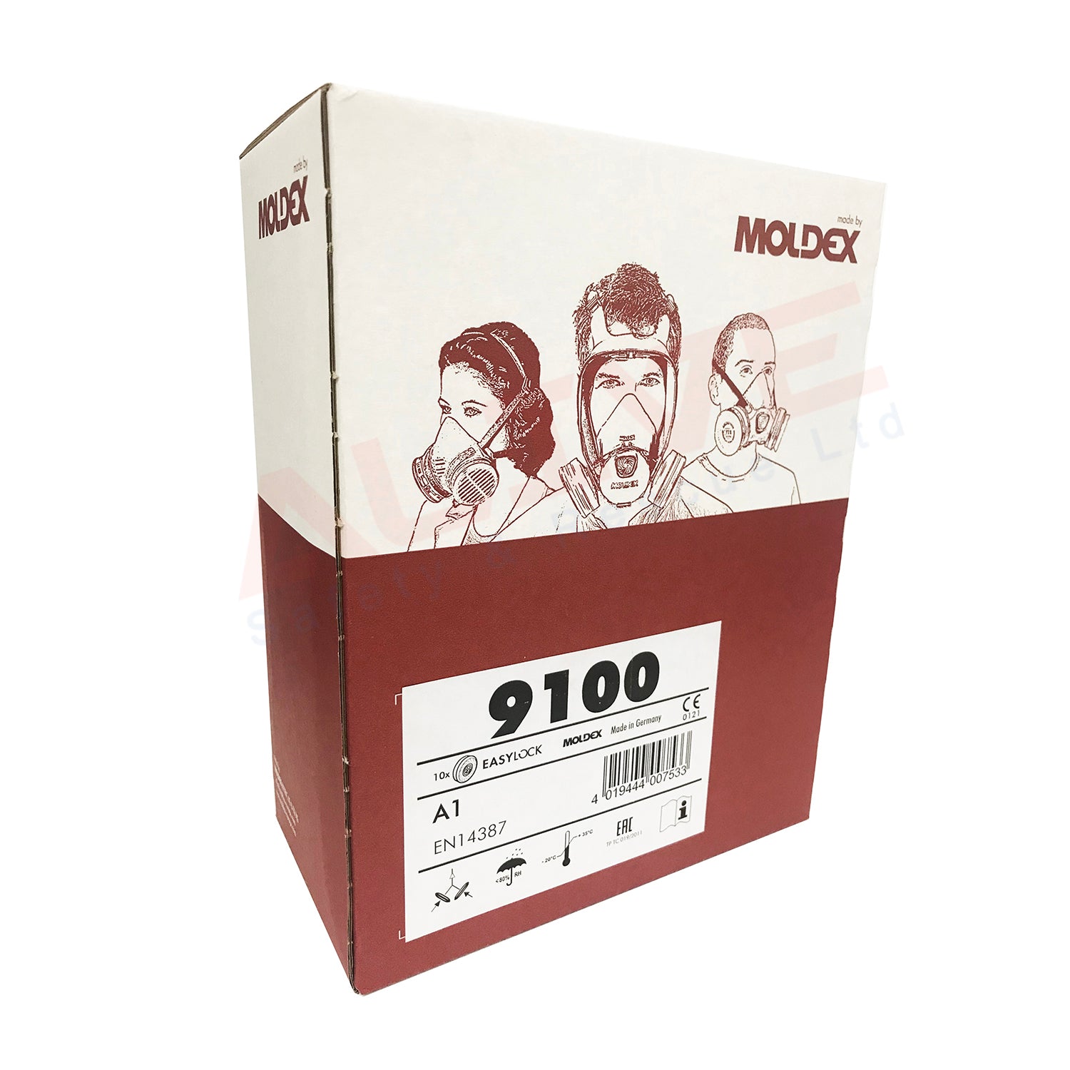 Moldex 9100 A1 Easylock Gas Filters Box