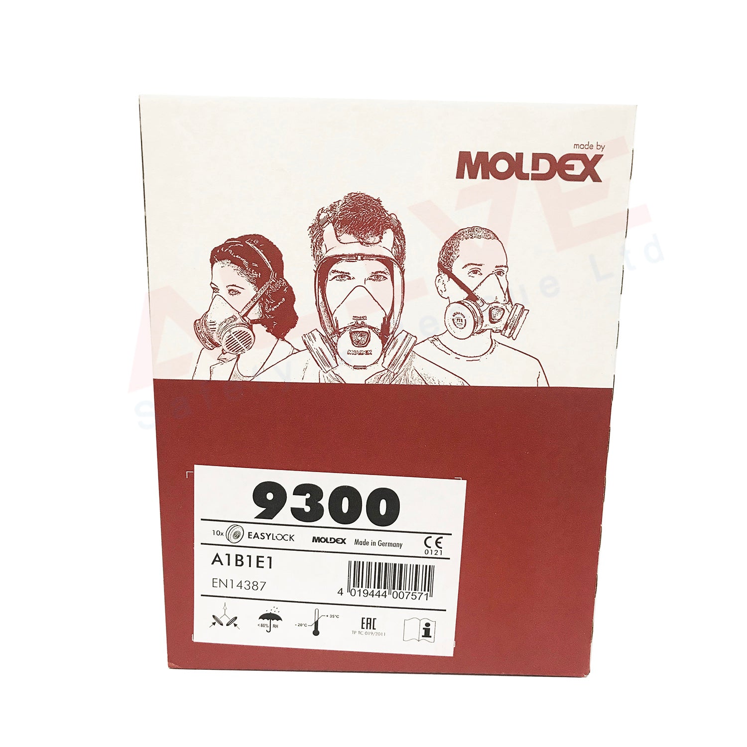 Moldex 9300 EasyLock A1B1E1 Gas Filters Box 1