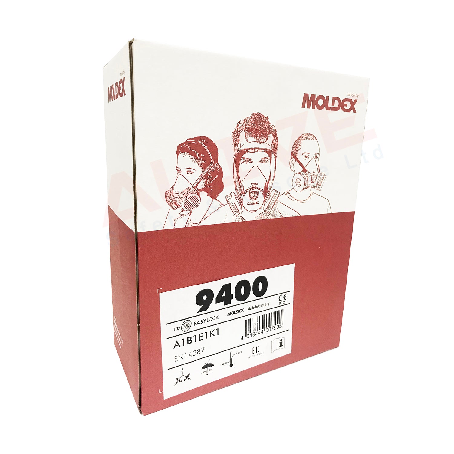 Moldex 9400 EasyLock A1B1E1K1 Gas Filters Box