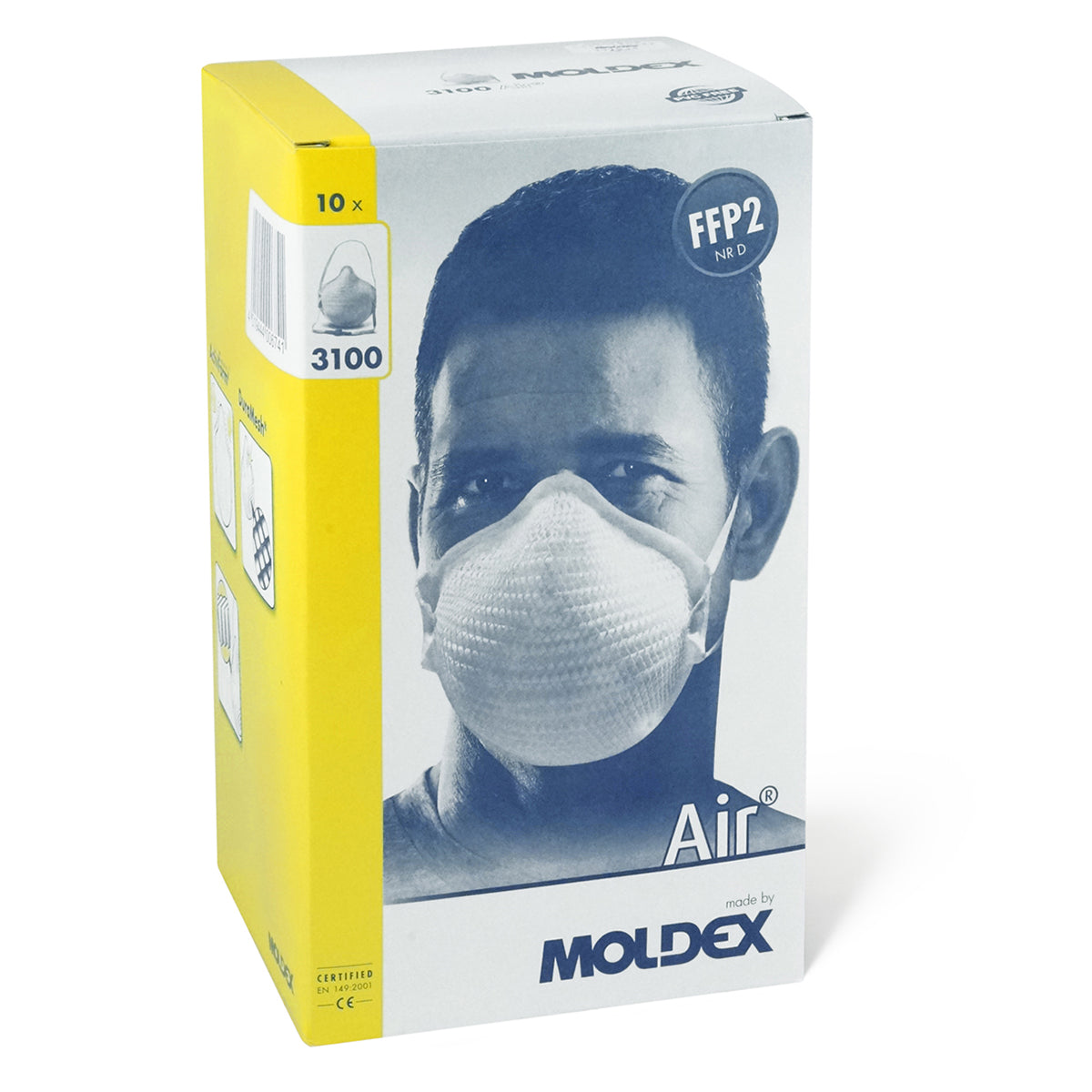 Moldex 3100 Air FFP2 NR D Type IIR Mask Size M/L Pack of 10