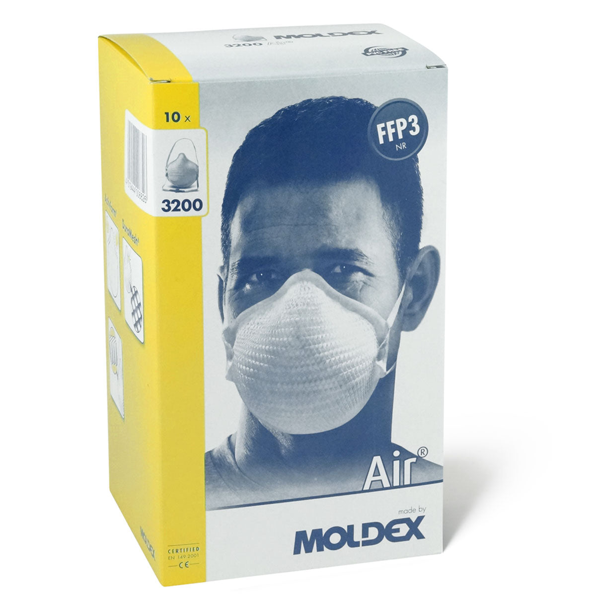 Moldex 3200 Air FFP3 NR D Type IIR Masks Size M/L Box of 10